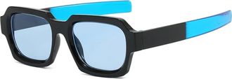 Generic Square Women Outdoor Sunglasses Vacation Men Sports Driving Sun Glasses(Blue)