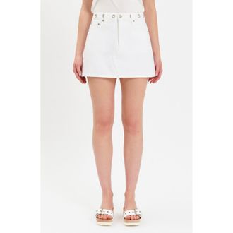 Daze Malibu Denim Miniskirt in Lamb at Nordstrom, Size 24