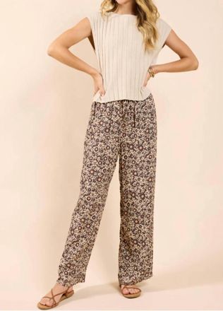 Sadie & Sage Desert Sunset Wide Leg Pants In Brown