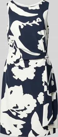 Vera Mont Knielanges Cocktailkleid in Wickel-Optik in Dunkelblau, Gr&ouml;&szlig;e 38