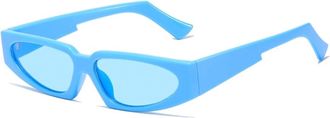 Generic Small Frame Mens Outdoor Sunglasses Vacation Womens Sports Decorative Sun Glasses(Blue)