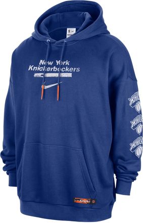 Nike Mens New York Knicks Courtside Jordan NBA Club Premium Pullover Hoodie in Blue | IB2308-495