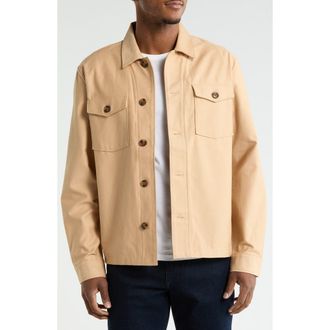 Scotch & Soda Textured Canvas Shirt Jacket in Ginger Root at Nordstrom Rack, Size X-Large
