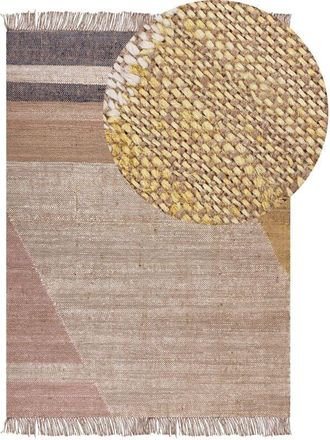 Beliani Rug SAMLAR Brown 140 x 200 cm Jute