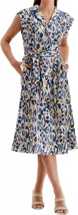 Tyler B&ouml;e Paige Aqua Animal Dress In Multi