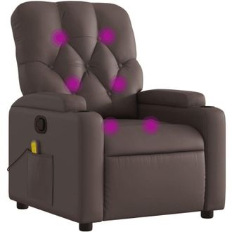 vidaXL Vidaxl - Sill&oacute;n De Masaje Reclinable Cuero Sint&eacute;tico Marr&oacute;n