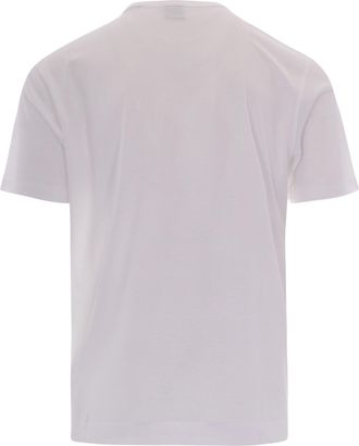 HUGO BOSS Mens T-Shirt White Lyocell T-Shirts And Polos