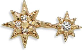Anzie North Star Single Stud Earring in Gold Left at Nordstrom