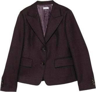 Burberry Dames, Jassen, Paars, Maat: XS Leer