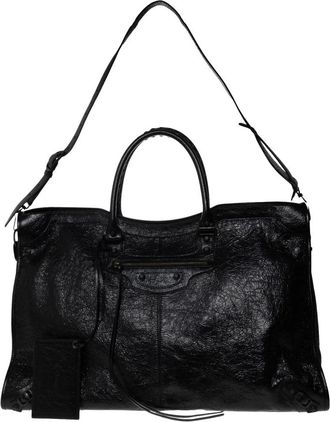 Balenciaga Le City Travel Bag - Heren - Weekendtassen - Zwart - ONE Size - Katoen - Tassen