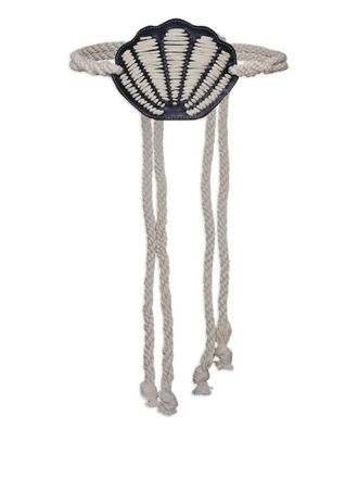 Johanna Ortiz Movimiento Mar&iacute;timo shell-detail rope belt - Black