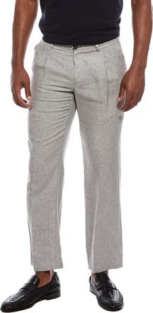 Isaia Wool & Linen-Blend Trouser