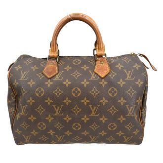 Louis Vuitton Speedy Handbag Monogram Canvas Brown Canvas Handbag (Pre-Owned)