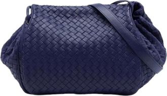 Bottega Veneta Borsa a tracolla in nappa intrecciata Pre-owned - - Pre-owned - Donna - Blu - ONE SIZE