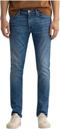 GANT Extra Slim High Waist Jean Maxen - Heren - Slim Fit Jeans - Blauw - W42 - Katoen - Jeans