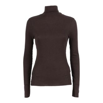 Majestic Filatures Turtleneck - Dames - Coltruien - Bruin - S - Truien & Vesten