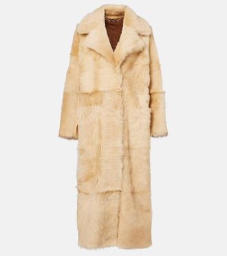 Nour Hammour Evita Long shearling coat