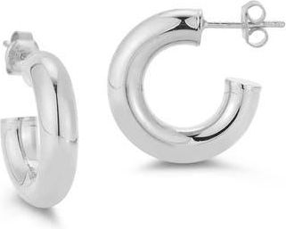 Glaze Jewelry Tube Huggie Hoop Earrings in Silver at Nordstrom Rack
