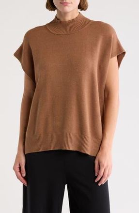 Max Studio Mock Neck Sweater in Vicuna-Vicuna at Nordstrom Rack, Size X-Small