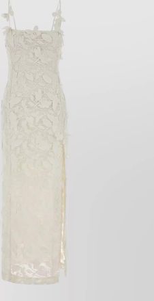 Blumarine lace dress floral appliqu&eacute; sheer detailing