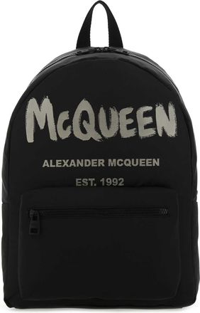 Alexander McQueen Alexander Mcqueen Black Canvas Metropolitan Backpack