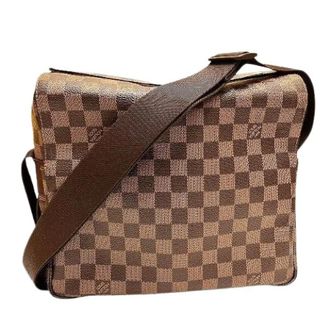 Louis Vuitton Pre-owned Cross Body Bags, male, Brown, Size: ONE SIZE Pre-owned Naviglio Damier Shoulder Bag