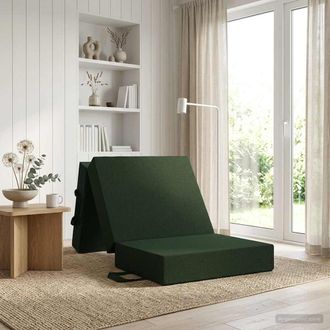 vidaXL Vidaxl Divano Letto Pieghevole 75 X 63 X 45 Cm Verde Scuro