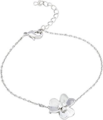 Savvy Cie Jewels Silver Cz Station Bracelet