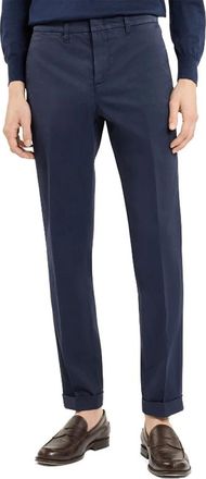 Fay Slim Fit Capri Broek in Stretch Katoen - Heren - Chinos - Blauw - W32 - Katoen - Broeken