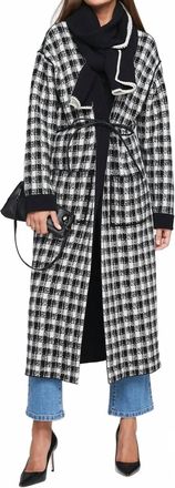Nic+Zoe Cool Nights Houndstooth Reversible Jacket In Black Multi