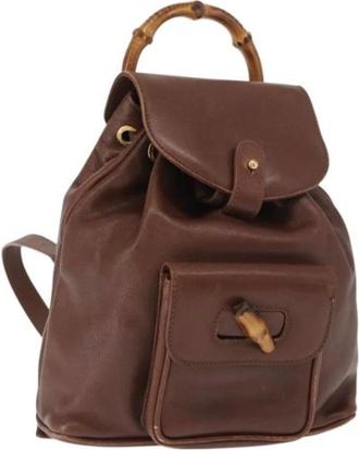 Gucci Pre-owned Backpacks, female, Brown, Size: ONE SIZE Pre-owned Vintage Backpack