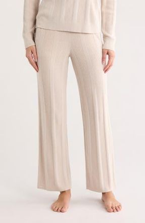 Barefoot Dreams CozyChic Ultra Lite Metallic Ribbed Pajama Pants in Chai at Nordstrom Rack, Size X-Large P