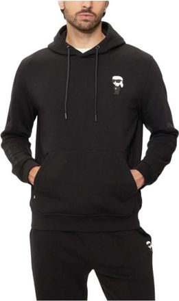 Karl Lagerfeld Sweatshirts & Hoodies > Hoodies - Heren - Hoodies - Zwart - M - Katoen - Hoodies & sweatvesten