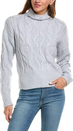 525 america Oversized Cable Funnel Neck Pullover