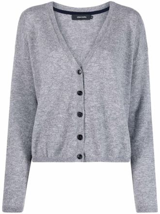 Lisa Yang V-neck cashmere cardigan - women - Cashmere - 1 - Grey