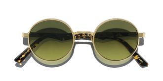L.G.R Zelalem 6694 Mens Sunglasses Gold Size 48