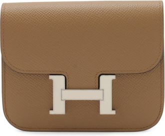 Herm&egrave;s Beige Brown Epsom Leather Wallet (Bi-Fold) (Pre-Owned)