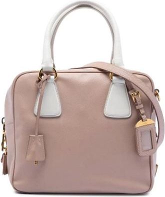 Prada Pre-owned Handbags, female, Pink, Size: ONE SIZE Pre-owned Vintage Satchel