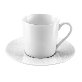 Medard De Noblat Taza caf&eacute; con platito (x6) Porcelena Blanco
