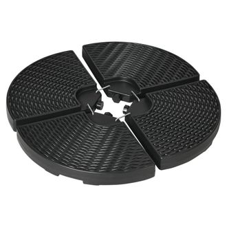 OUTSUNNY Base para sombrilla 100x100x8 cm negro