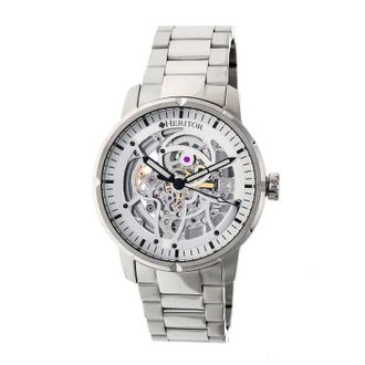 Heritor Ryder Automatic Silver Skeleton Dial Mens Watch HR4607