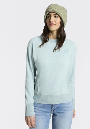 Ragwear Sweatshirt RAGWEAR AZALLEA O, Damen, Gr. XXL, aqua, Sweatware, Obermaterial: 70% Baumwolle, 30% Polyester, unifarben mit Farbeinsatz, h&uuml;ftlang, Rundha