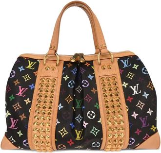 Louis Vuitton 2010 GM Courtney multicolour studded tote bag - women - Canvas/Calf Leather - One Size - Black