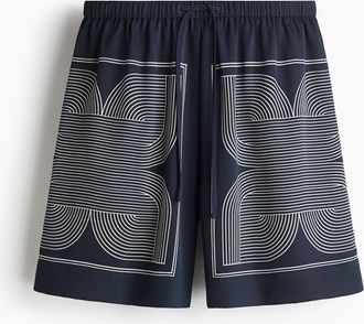 H&M Twillshorts mit Kordelzug - Blue