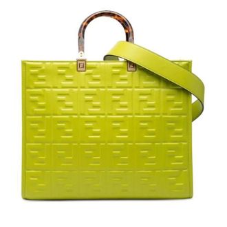 Fendi Pre-owned Tote Bags, female, Green, Size: ONE SIZE Pre-owned Sunshine Shopper Tote