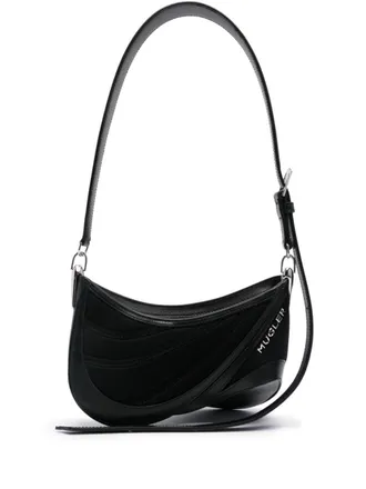 MUGLER Spiral Curve 01 shoulder bag - Black