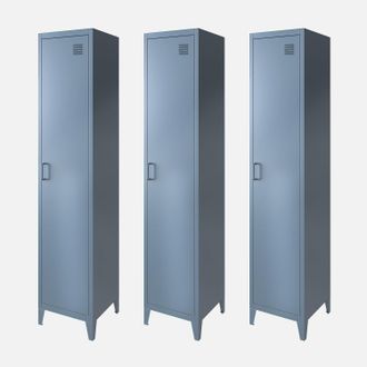 Sweeek Armario Dormitorio Industrial Con 4 Almacenamientos, Set De 3