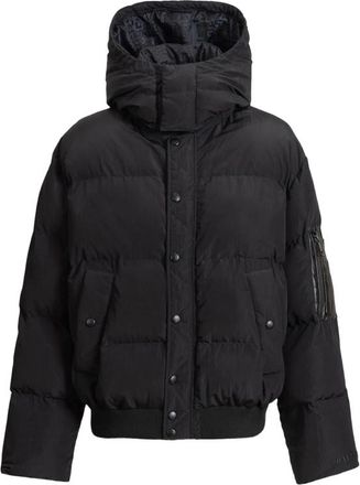 Balmain Padded Nylon And Leather Jacket