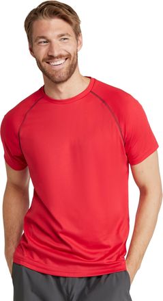Mountain Warehouse Endurance Mens T-Shirt - Breathable Tee, UPF50 Protection, Lightweight Shirt, Comfortable & Quick Drying Top - for Gym, Travelling, Running Red 3XL