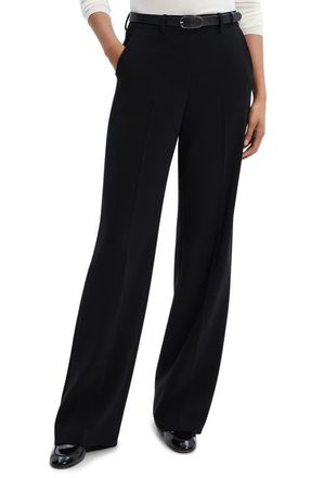 Theory Relax Wide Leg Pants in Black at Nordstrom, Size 12